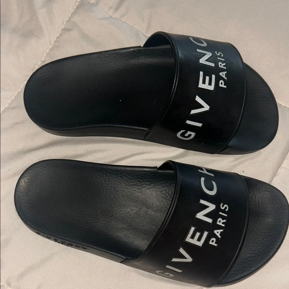 Authentic Givenchy Black Designer Slides - Picture 4 of 8